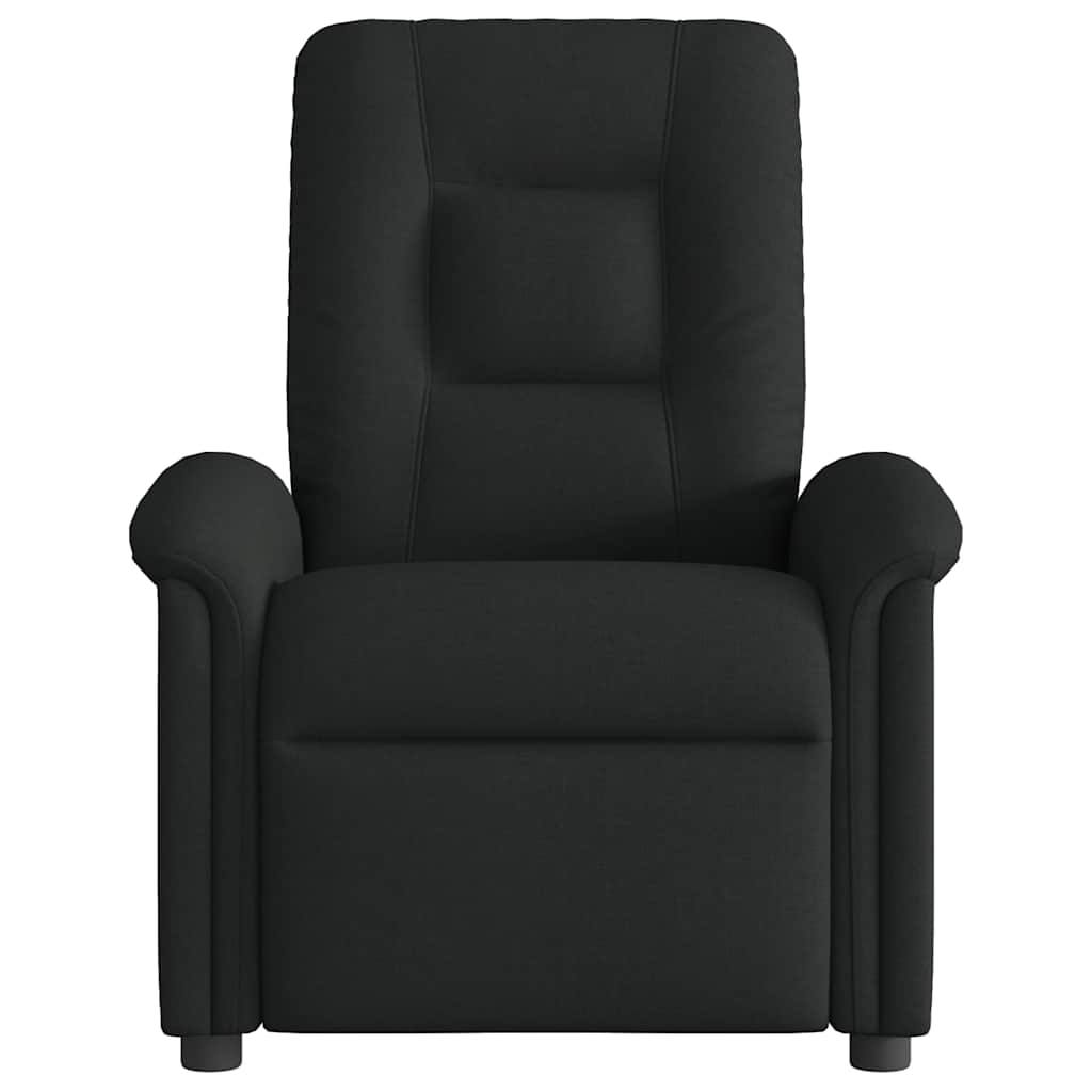 vidaXL Fotoliu de masaj rabatabil, negru, material textil