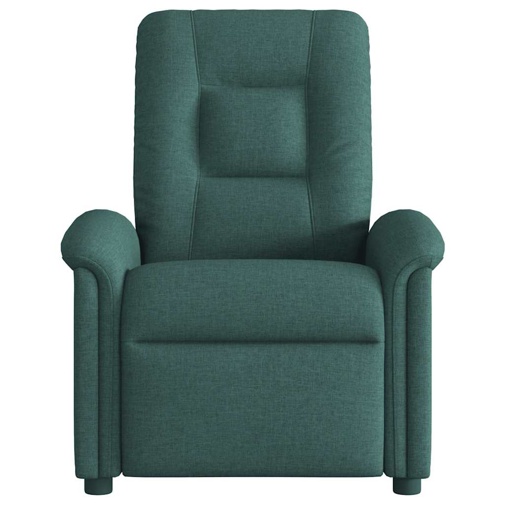 vidaXL Fotoliu de masaj rabatabil, verde închis, material textil vidaXL Fotoliu de masaj rabatabil, verde închis, material textil