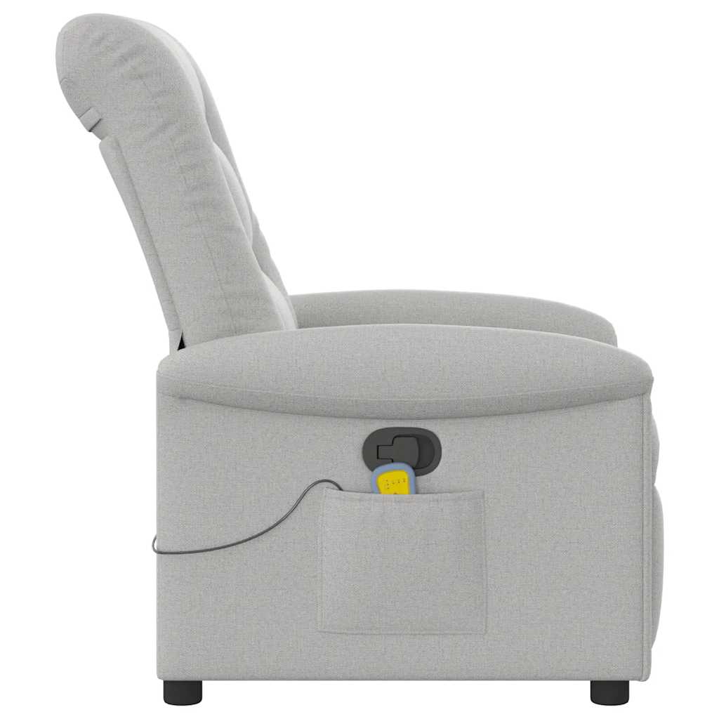 vidaXL Scaun de masaj cu țesătură gri nor vidaXL Scaun de masaj cu țesătură gri nor