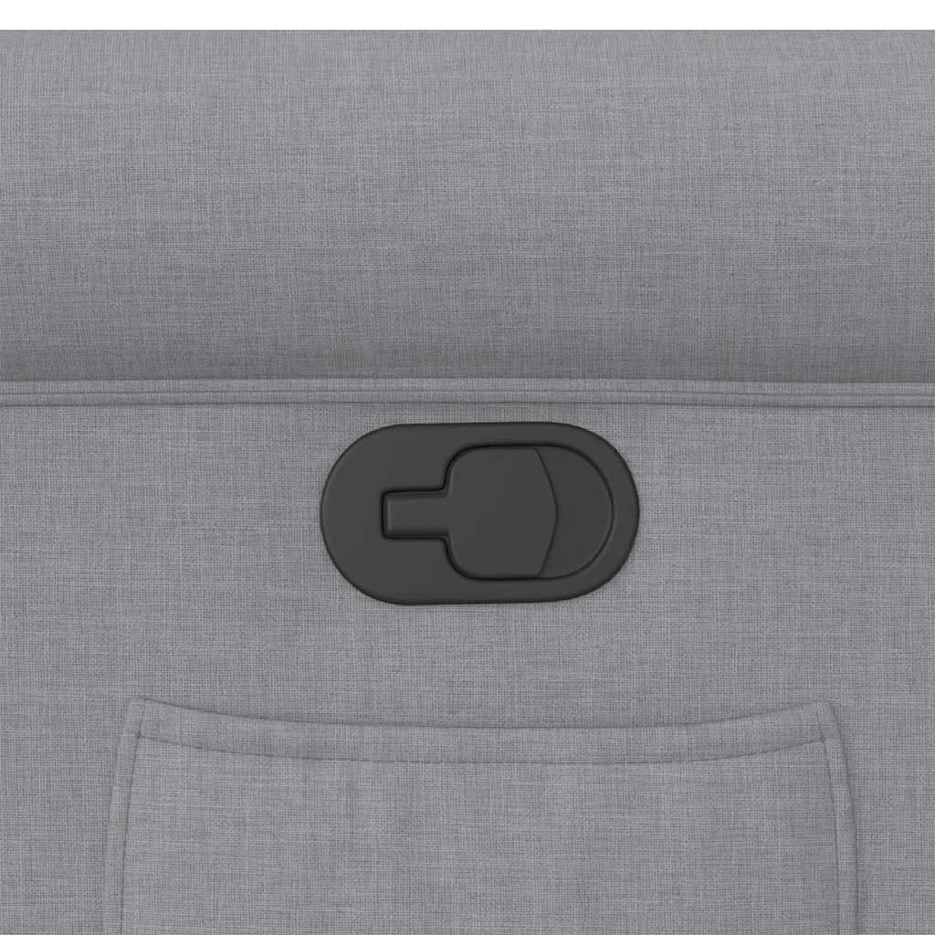 vidaXL Fotoliu rabatabil, gri deschis, material textil
