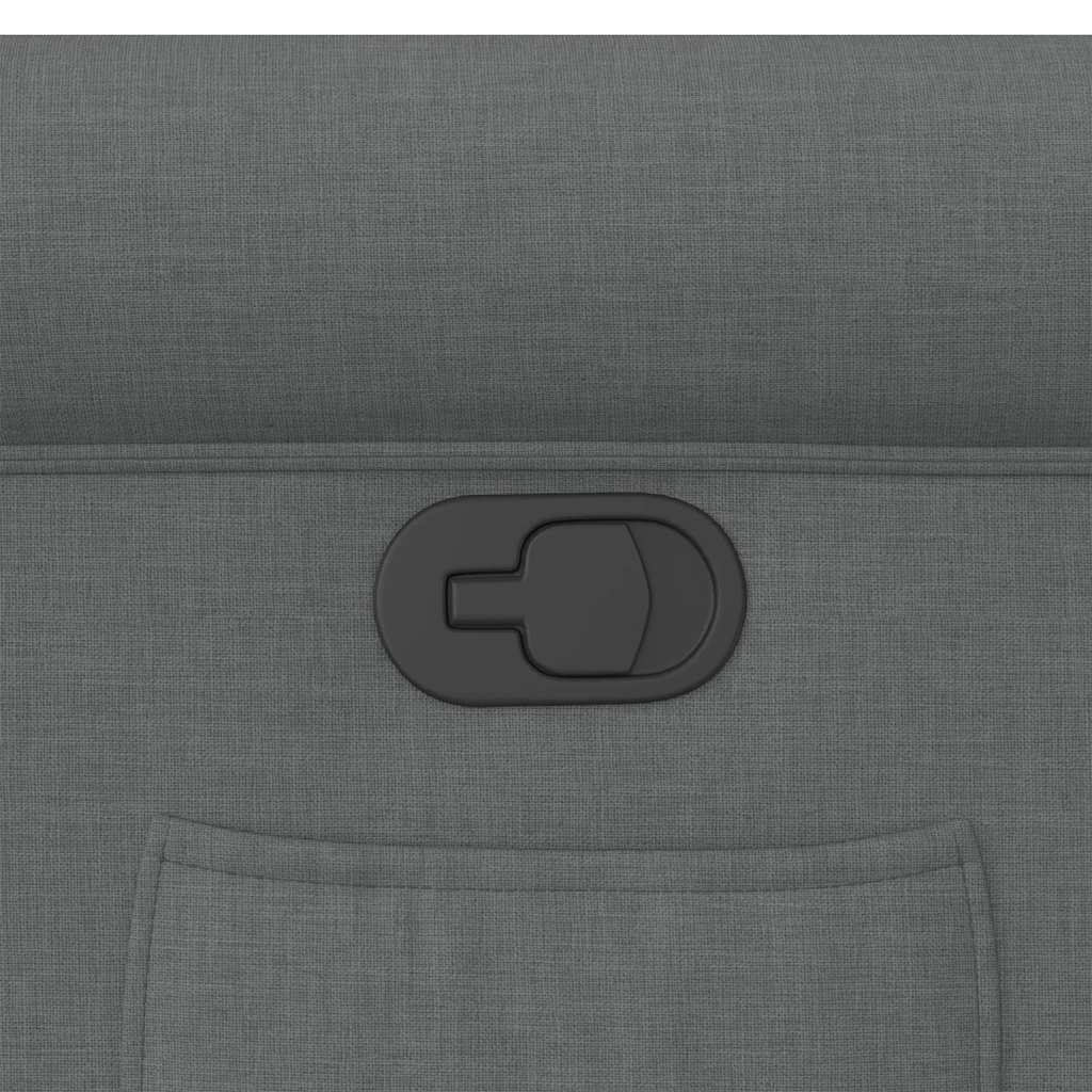 vidaXL Fotoliu rabatabil, gri închis, material textil