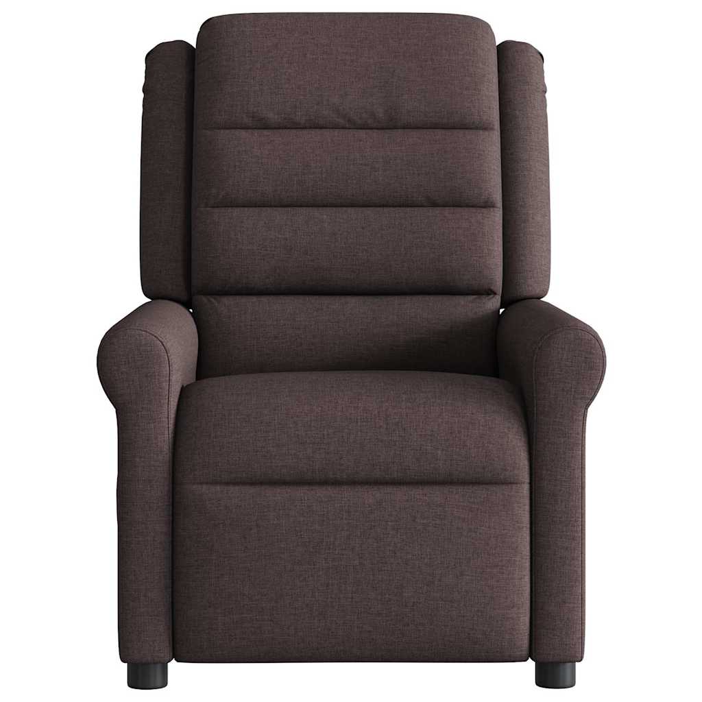 vidaXL Fotoliu rabatabil, maro închis, material textil