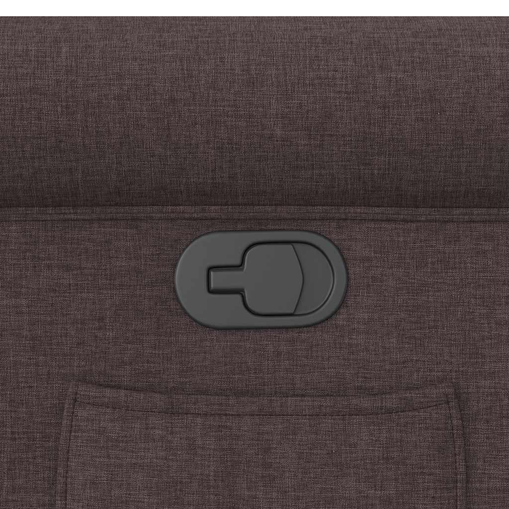 vidaXL Fotoliu rabatabil, maro închis, material textil