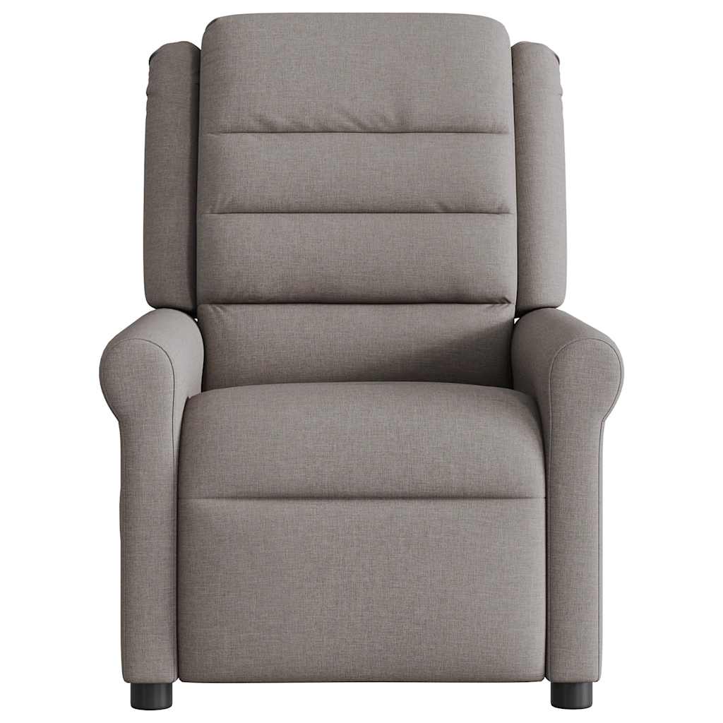 vidaXL Fotoliu rabatabil, gri taupe, material textil