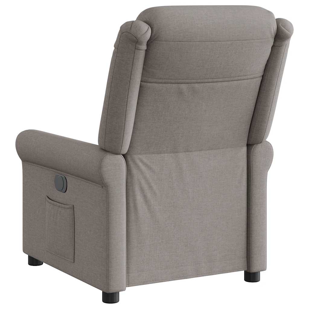 vidaXL Fotoliu rabatabil, gri taupe, material textil