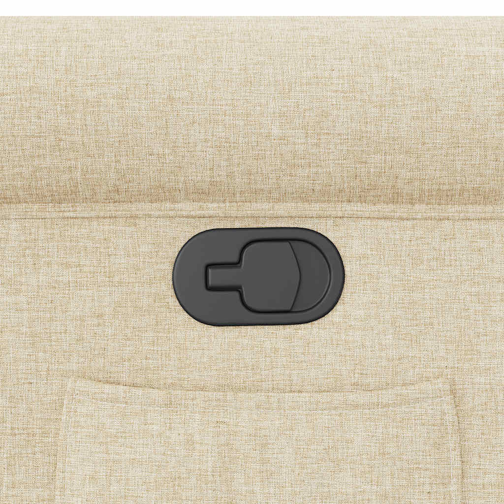 vidaXL Fotoliu rabatabil, crem, material textil vidaXL Fotoliu rabatabil, crem, material textil