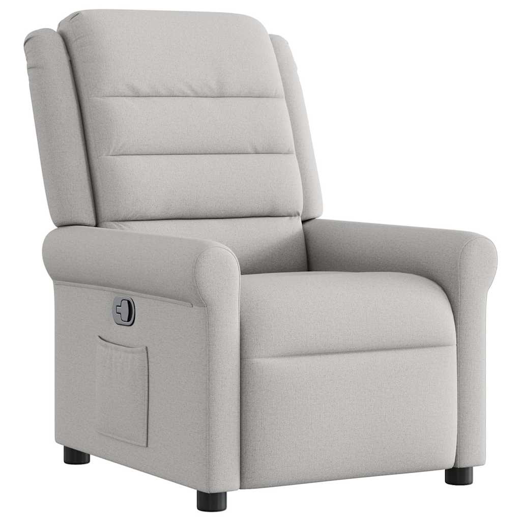 vidaXL Scaun extensibil din stofă gri nor