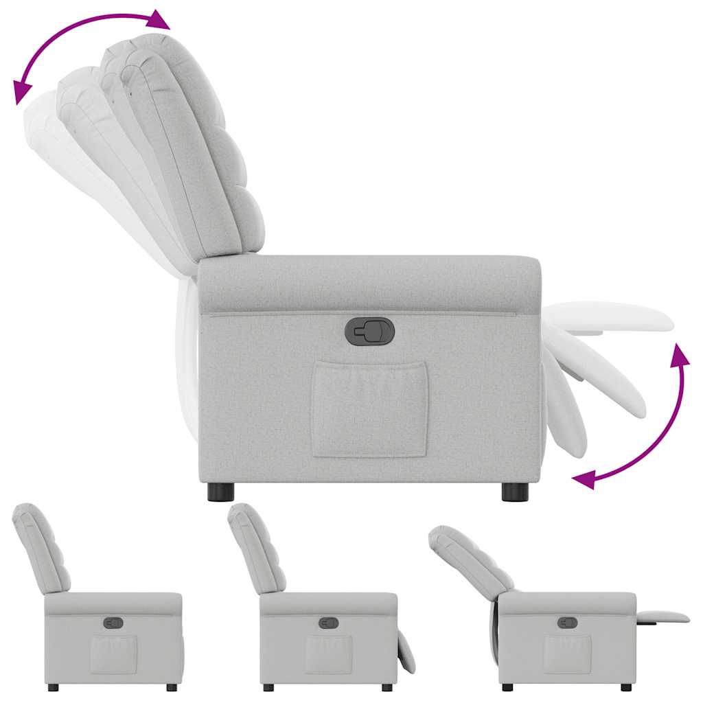 vidaXL Scaun extensibil din stofă gri nor