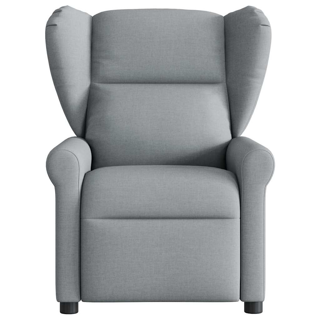 vidaXL Fotoliu rabatabil, gri deschis, material textil