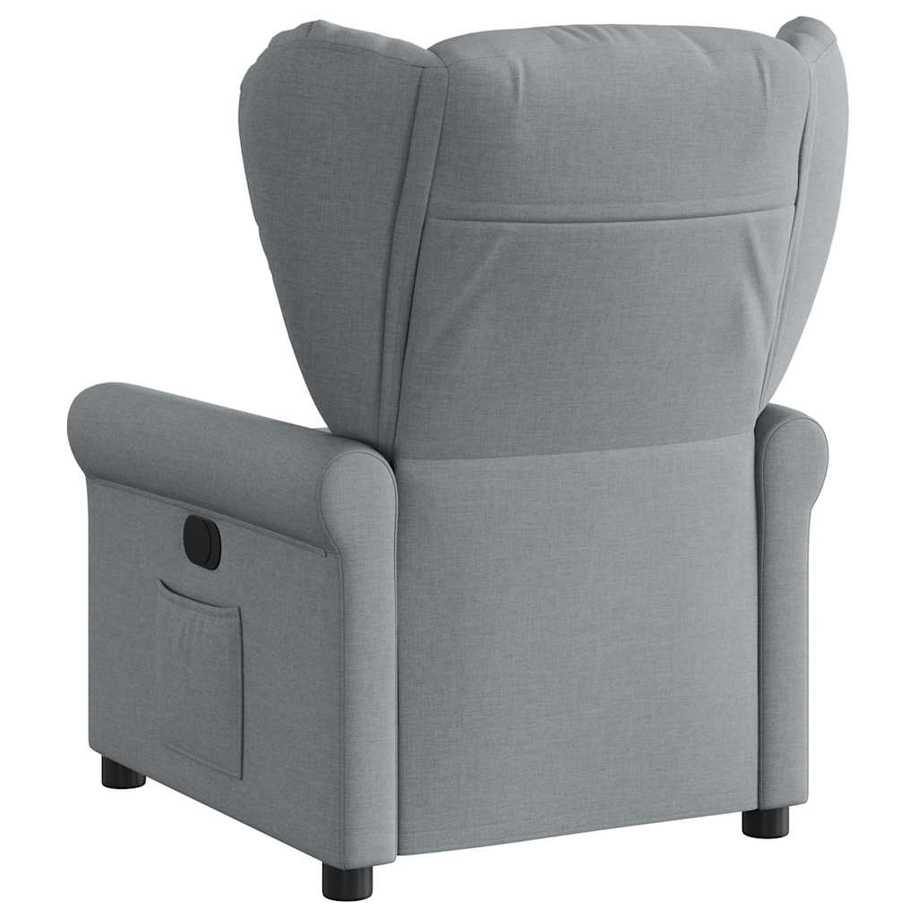 vidaXL Fotoliu rabatabil, gri deschis, material textil