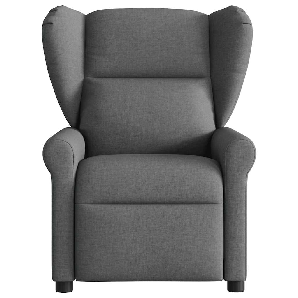 vidaXL Fotoliu rabatabil, gri închis, material textil
