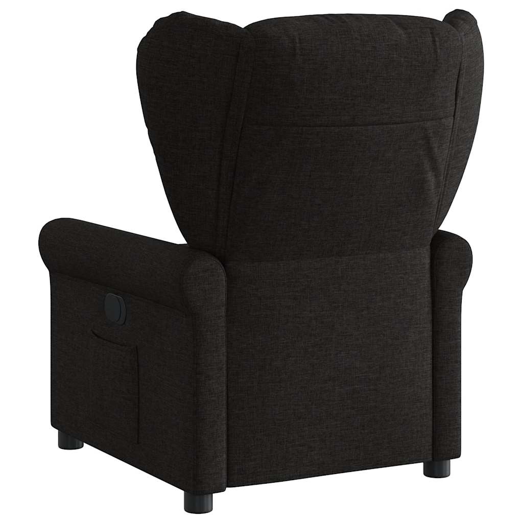 vidaXL Fotoliu rabatabil, negru, material textil vidaXL Fotoliu rabatabil, negru, material textil