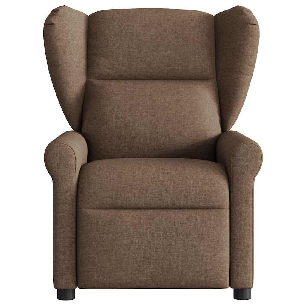 vidaXL Fotoliu rabatabil, maro, material textil