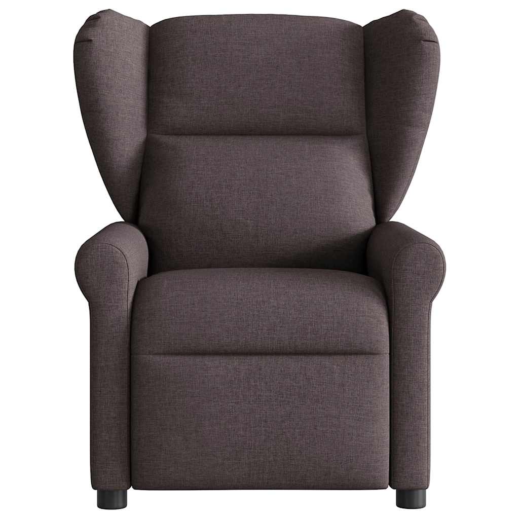 vidaXL Fotoliu rabatabil, maro închis, material textil