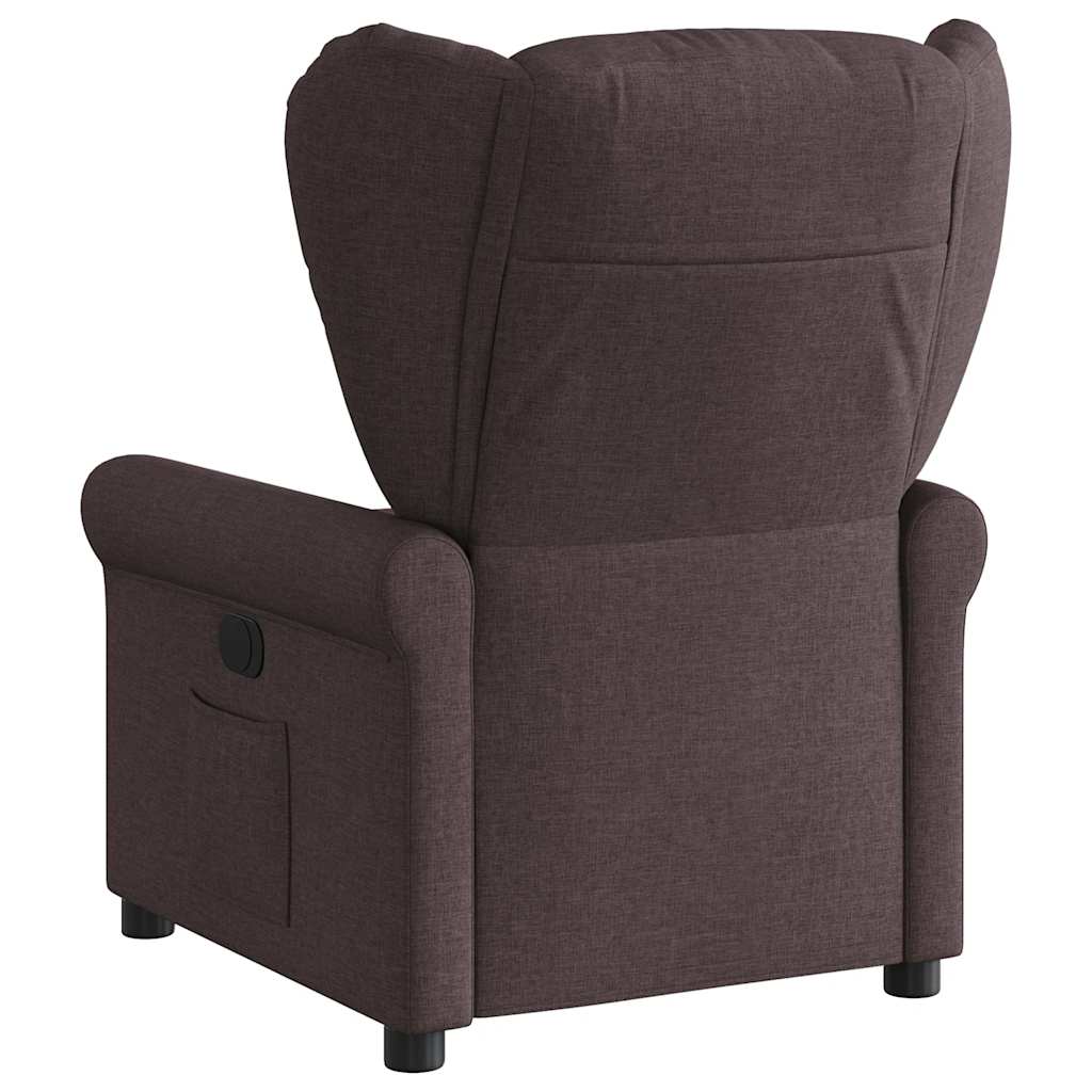 vidaXL Fotoliu rabatabil, maro închis, material textil