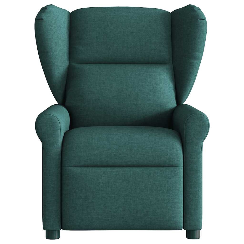 vidaXL Fotoliu rabatabil, verde închis, material textil vidaXL Fotoliu rabatabil, verde închis, material textil