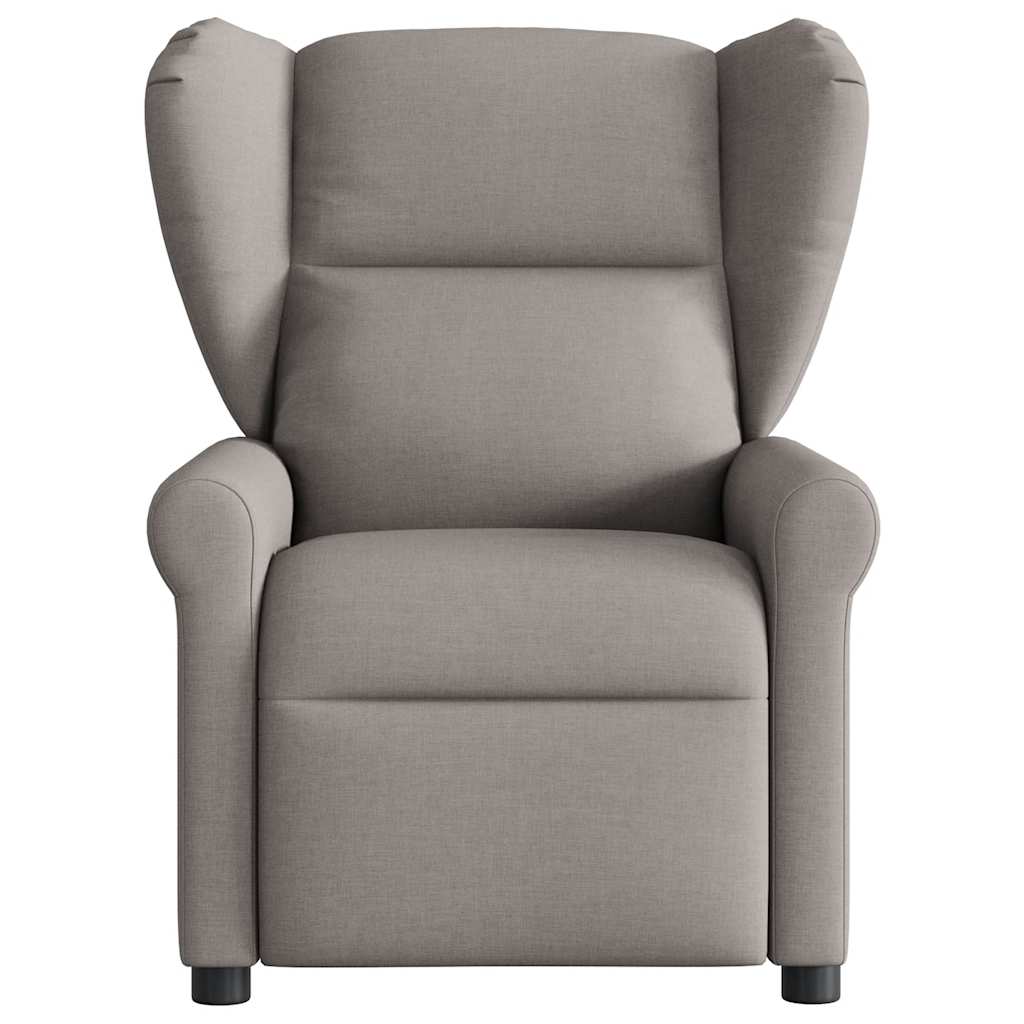 vidaXL Fotoliu rabatabil, gri taupe, material textil