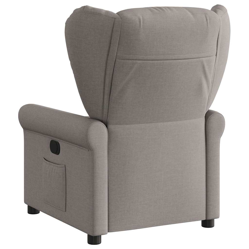 vidaXL Fotoliu rabatabil, gri taupe, material textil
