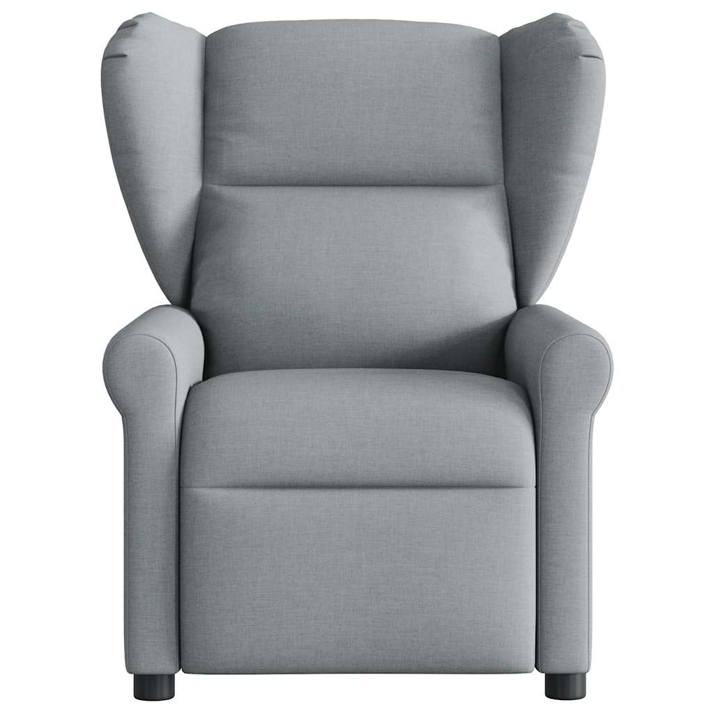 vidaXL Fotoliu de masaj rabatabil, gri deschis, textil vidaXL Fotoliu de masaj rabatabil, gri deschis, textil