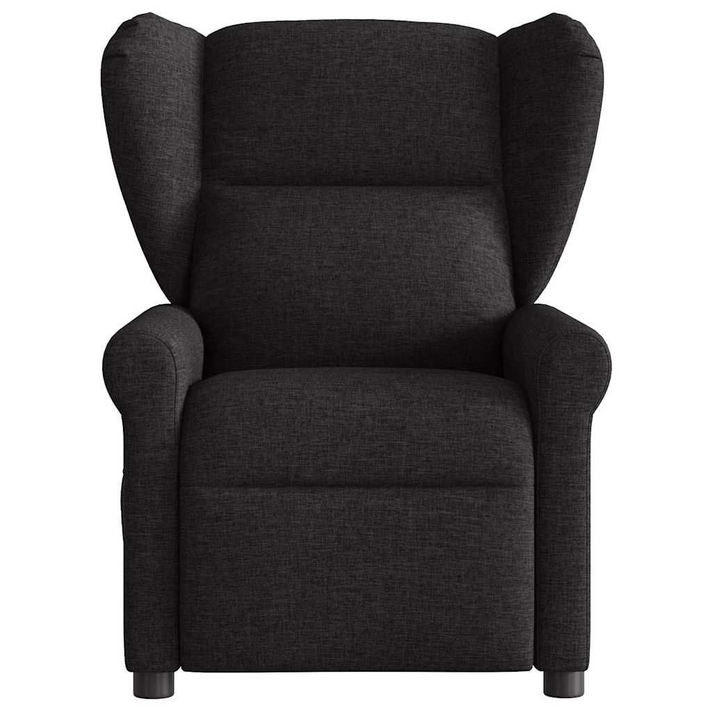 vidaXL Fotoliu de masaj rabatabil, negru, material textil