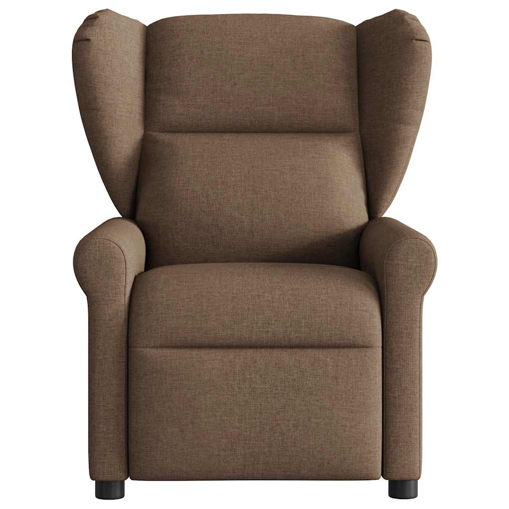 vidaXL Fotoliu de masaj rabatabil, maro, material textil