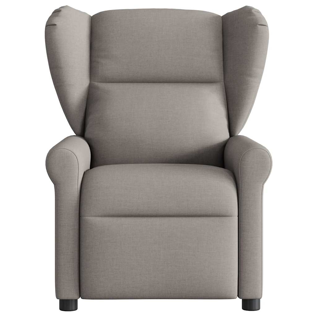 vidaXL Fotoliu de masaj rabatabil, gri taupe, material textil