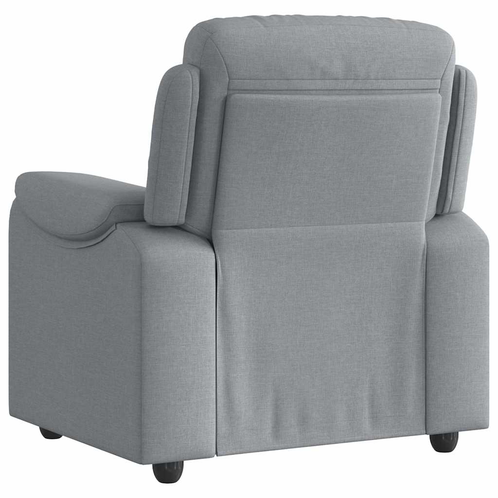 vidaXL Fotoliu rabatabil, gri deschis, material textil