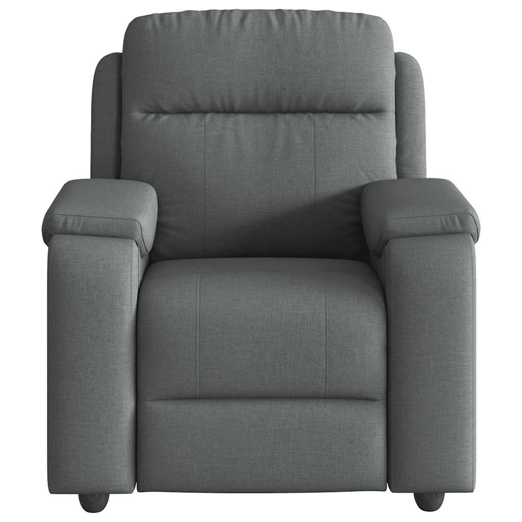 vidaXL Fotoliu rabatabil, gri închis, material textil