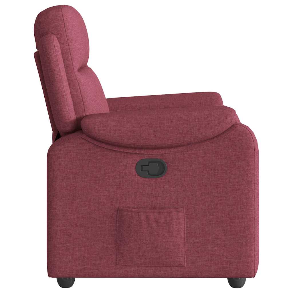 vidaXL Fotoliu rabatabil, roșu vin, material textil vidaXL Fotoliu rabatabil, roșu vin, material textil