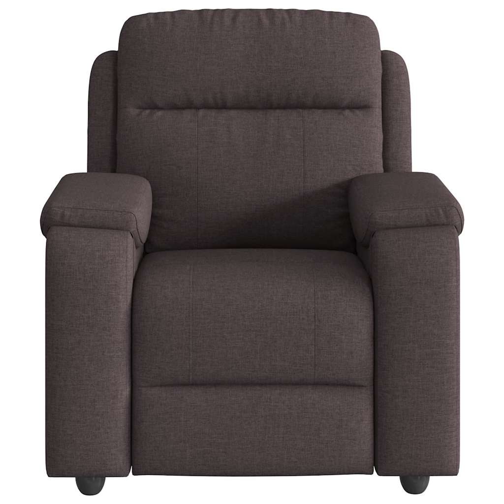 vidaXL Fotoliu rabatabil, maro închis, material textil
