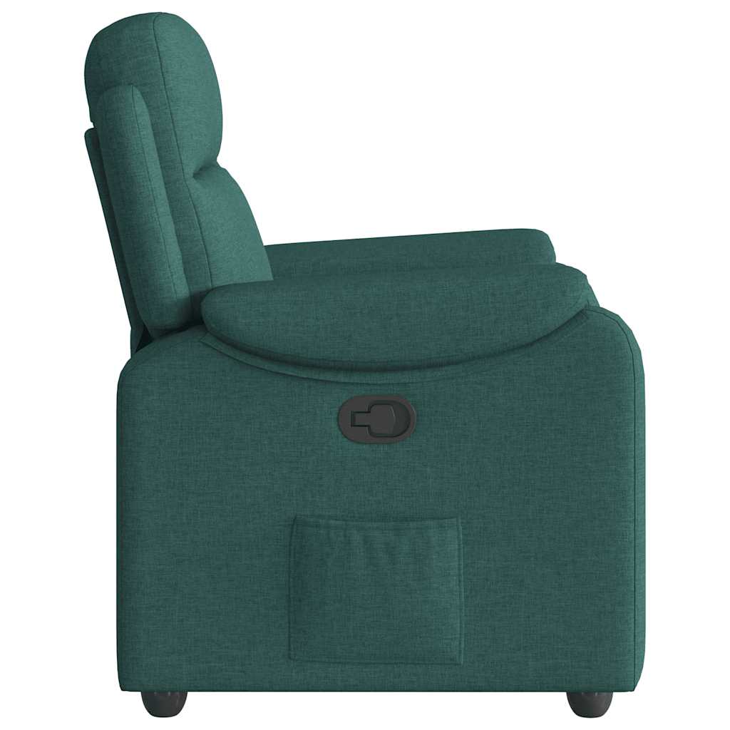 vidaXL Fotoliu rabatabil, verde închis, material textil vidaXL Fotoliu rabatabil, verde închis, material textil