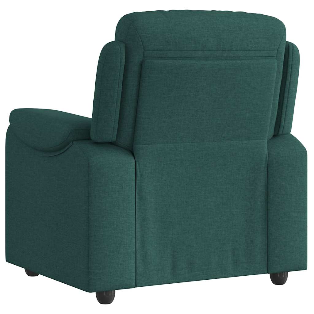 vidaXL Fotoliu rabatabil, verde închis, material textil vidaXL Fotoliu rabatabil, verde închis, material textil
