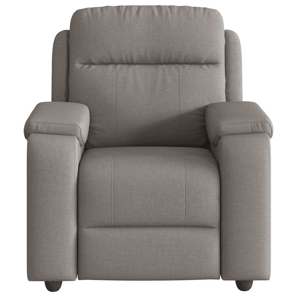 vidaXL Fotoliu rabatabil, gri taupe, material textil