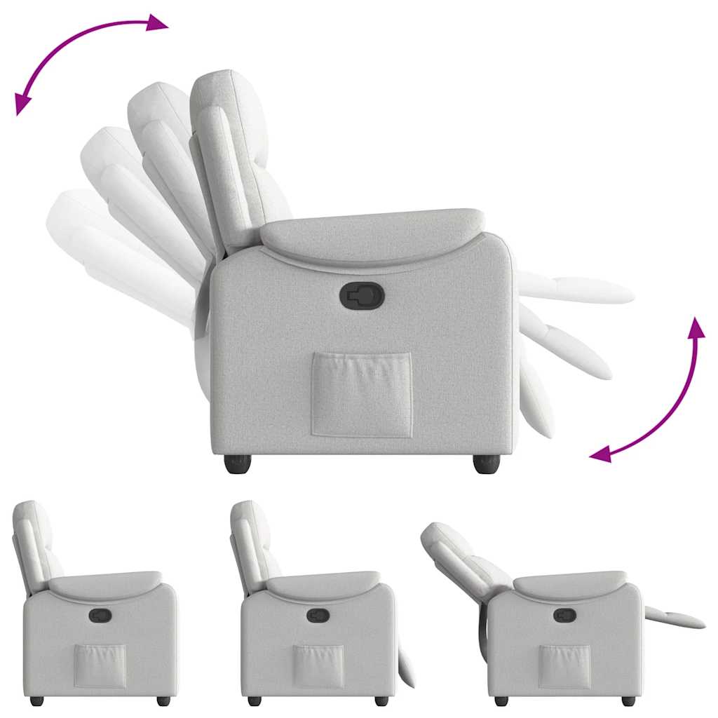 vidaXL Scaun extensibil din stofă gri nor vidaXL Scaun extensibil din stofă gri nor
