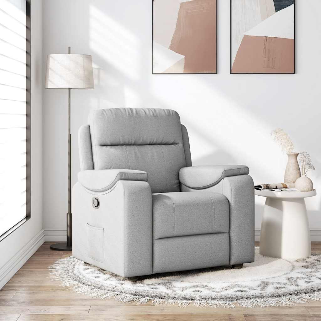 vidaXL Scaun extensibil din stofă gri nor vidaXL Scaun extensibil din stofă gri nor