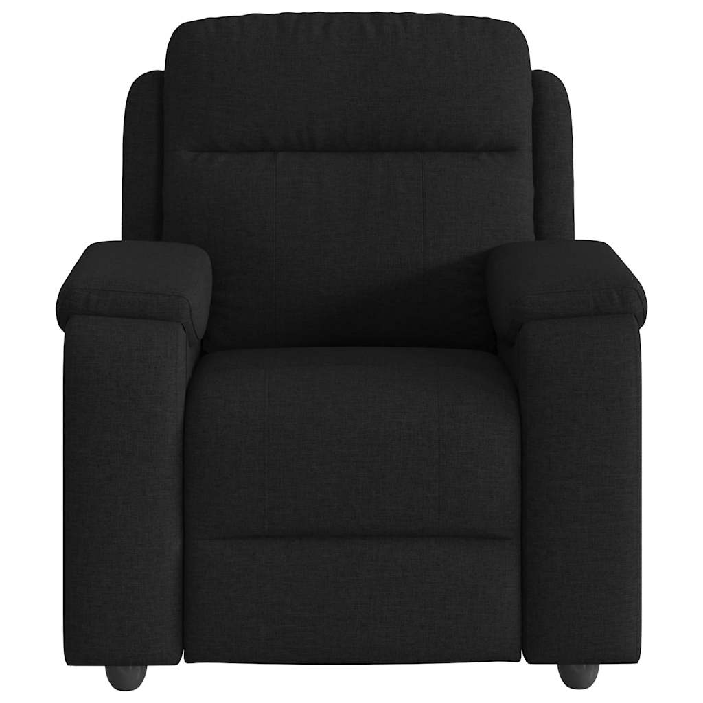 vidaXL Fotoliu de masaj rabatabil, negru, material textil