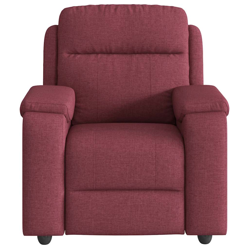 vidaXL Fotoliu de masaj rabatabil, roșu vin, material textil vidaXL Fotoliu de masaj rabatabil, roșu vin, material textil