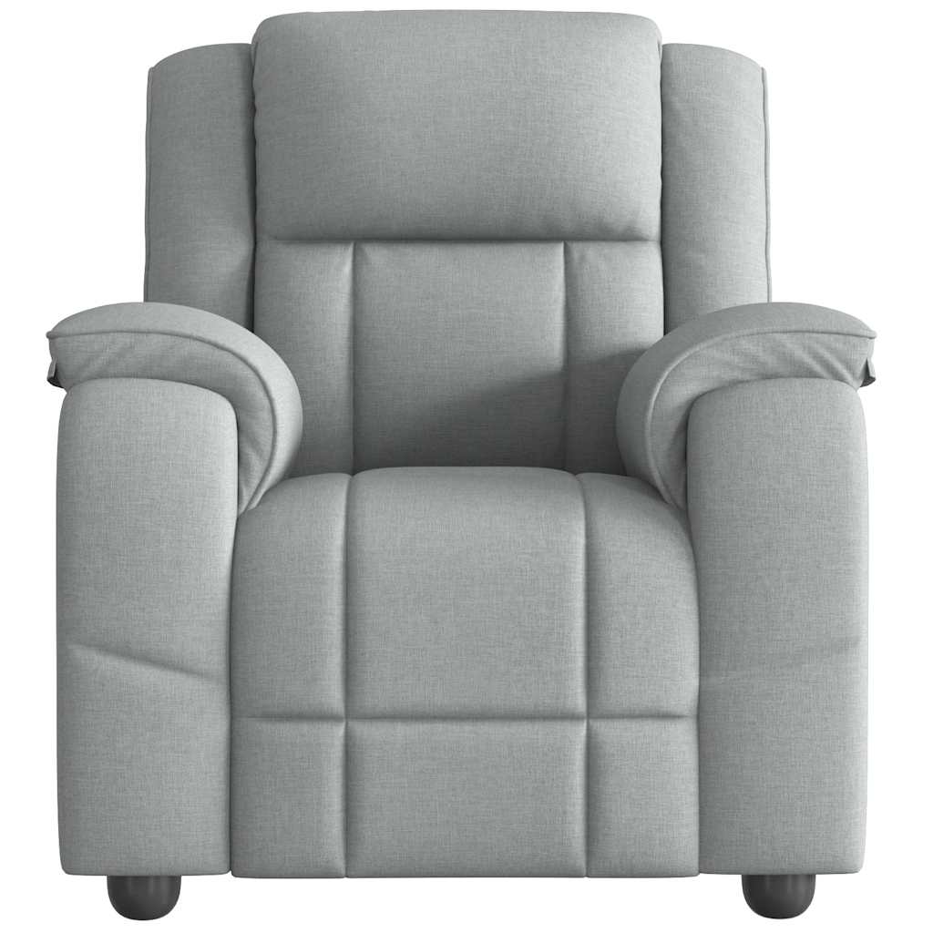 vidaXL Fotoliu rabatabil, gri deschis, material textil