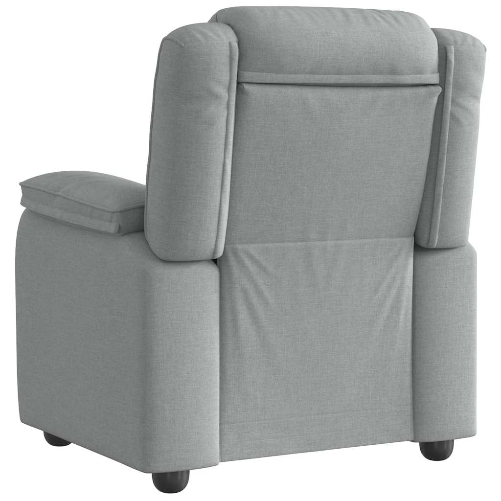vidaXL Fotoliu rabatabil, gri deschis, material textil