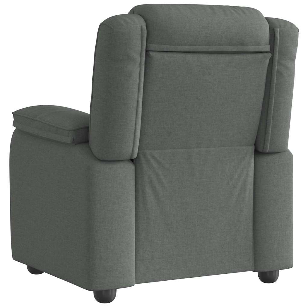 vidaXL Fotoliu rabatabil, gri închis, material textil