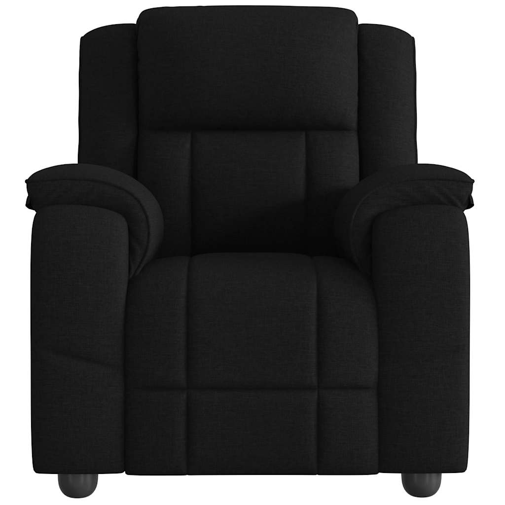vidaXL Fotoliu rabatabil, negru, material textil vidaXL Fotoliu rabatabil, negru, material textil