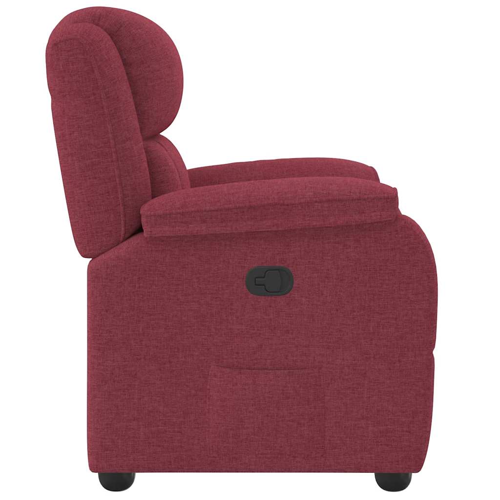 vidaXL Fotoliu rabatabil, roșu vin, material textil vidaXL Fotoliu rabatabil, roșu vin, material textil