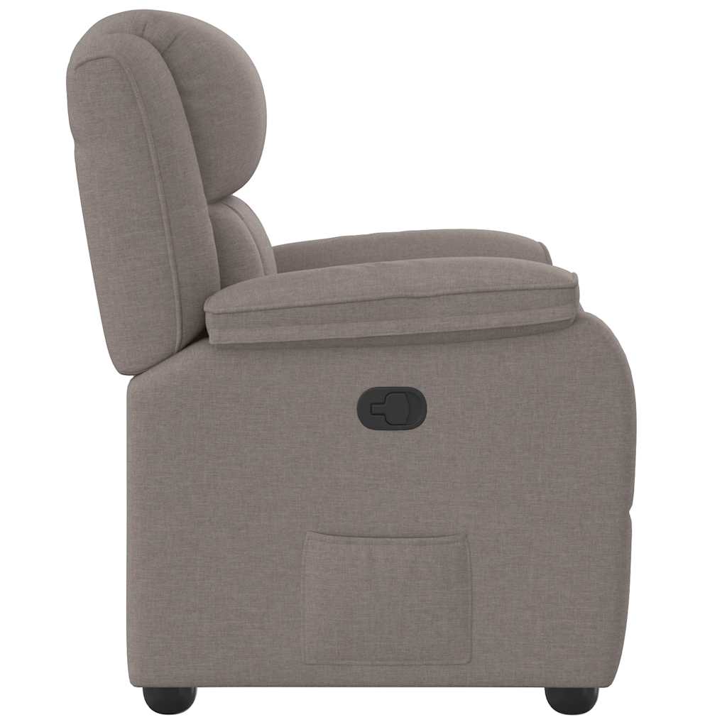 vidaXL Fotoliu rabatabil, gri taupe, material textil