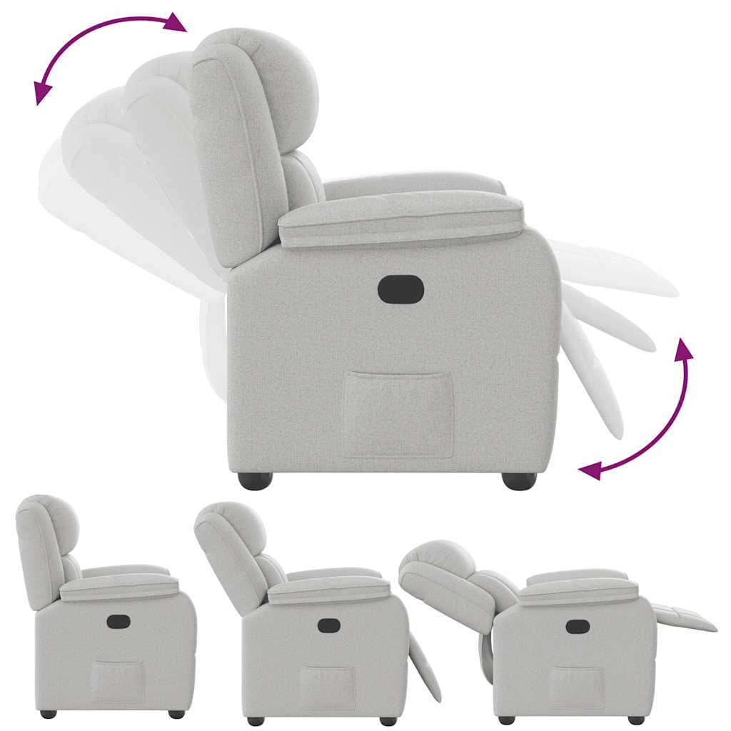 vidaXL Scaun extensibil din stofă gri nor