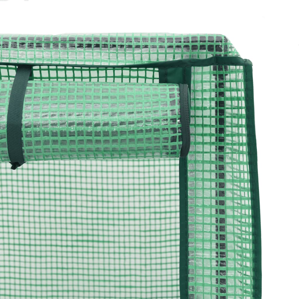 vidaXL Strat înălțat cu husă de seră, aspect ratan, 120x40x123 cm