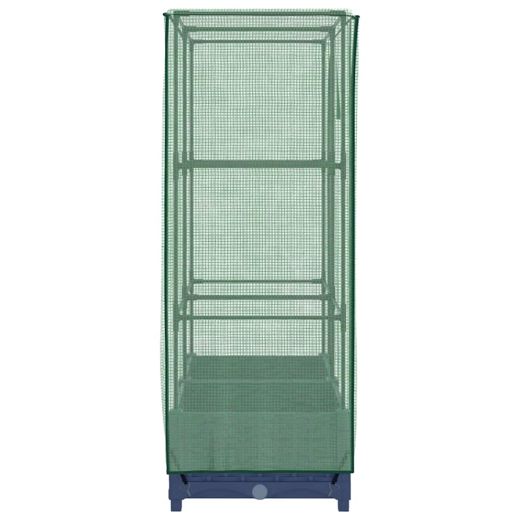 vidaXL Strat înălțat cu husă de seră, aspect ratan, 80x40x123 cm vidaXL Strat înălțat cu husă de seră, aspect ratan, 80x40x123 cm