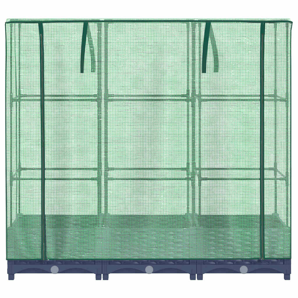 vidaXL Strat înălțat cu husă de seră, aspect ratan, 120x40x123 cm vidaXL Strat înălțat cu husă de seră, aspect ratan, 120x40x123 cm