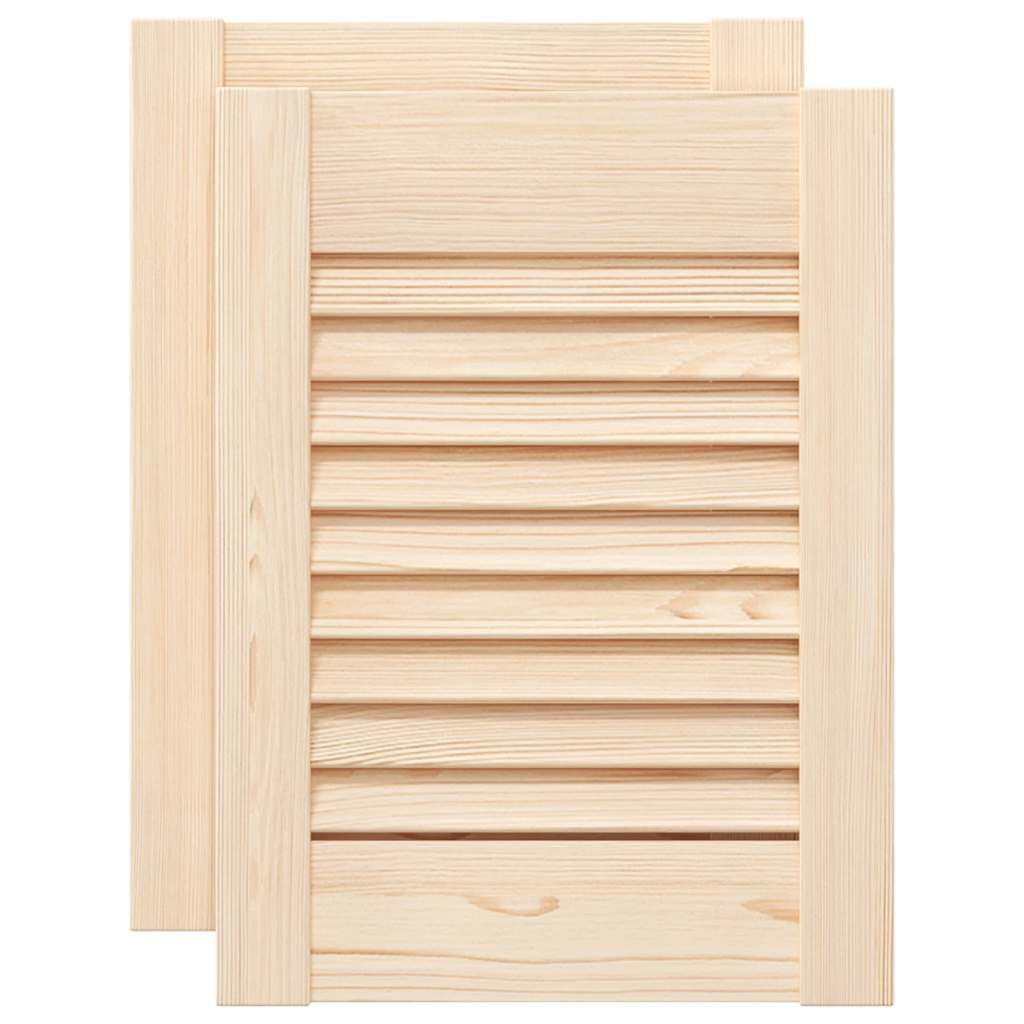 vidaXL Uși de dulap design lambriu 2 buc. 39,5x29,5 cm lemn masiv pin