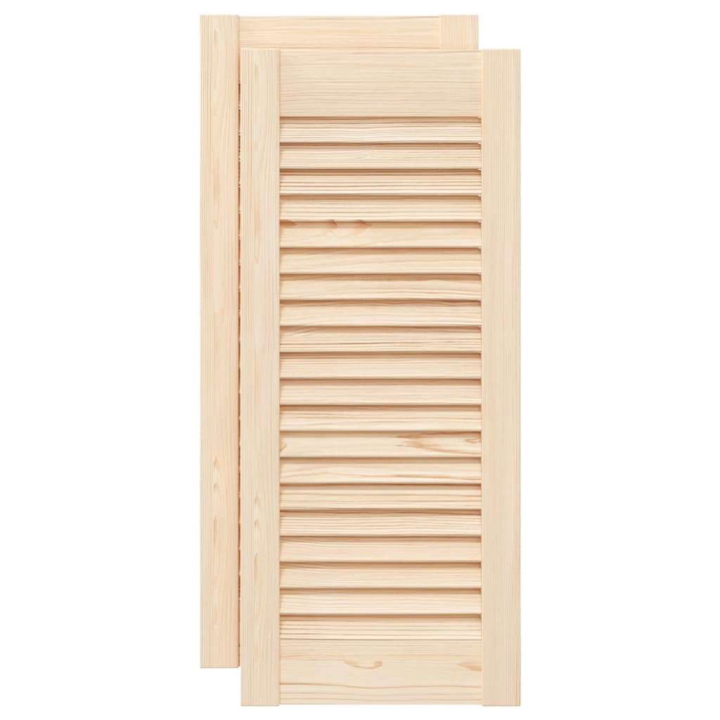 vidaXL Uși de dulap design lambriu, 2 buc., 69x29,5 cm, lemn masiv pin
