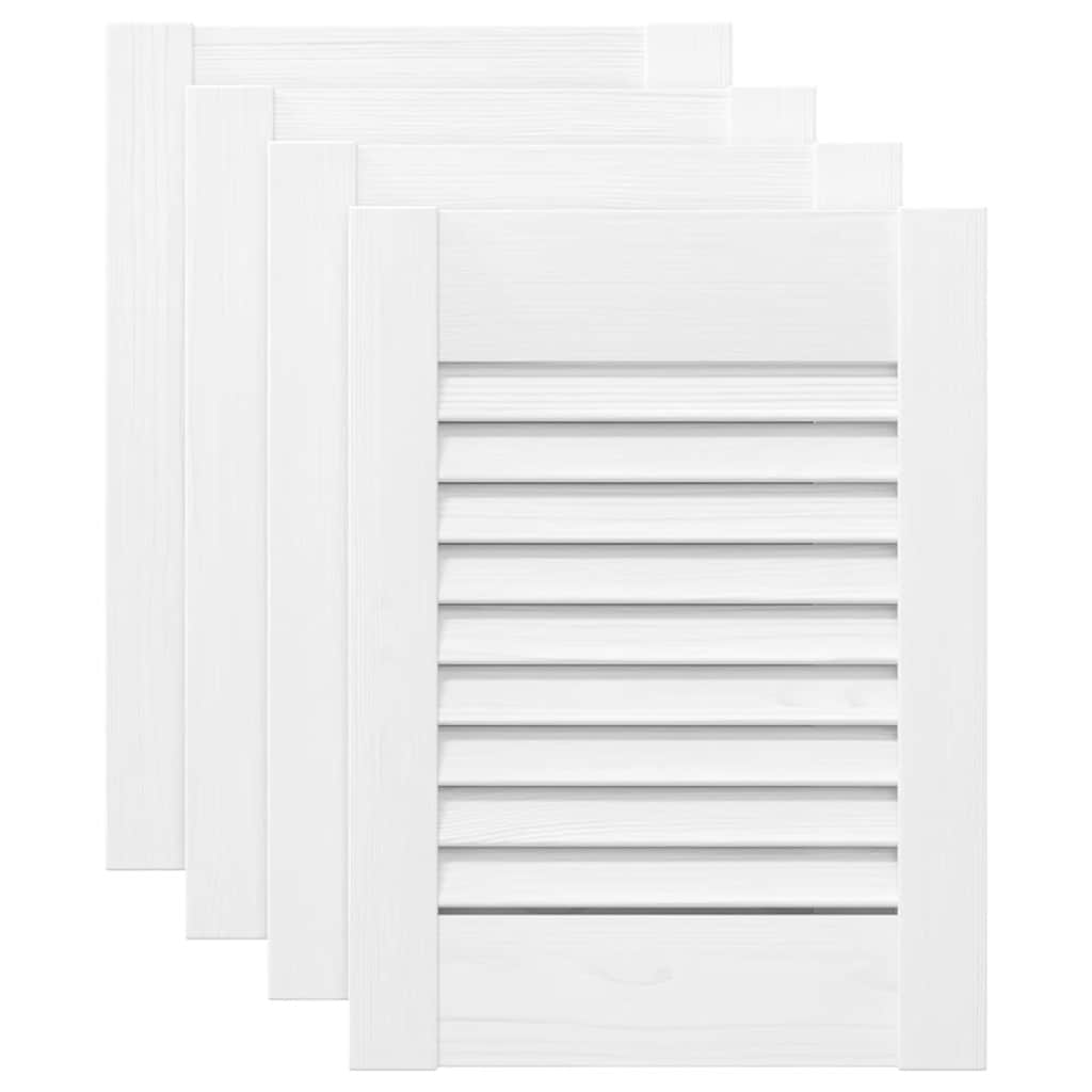 vidaXL Uși de dulap design cu lavră 4 buc Alb 39,5x29,5 cm vidaXL Uși de dulap design cu lavră 4 buc Alb 39,5x29,5 cm